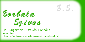 borbala szivos business card